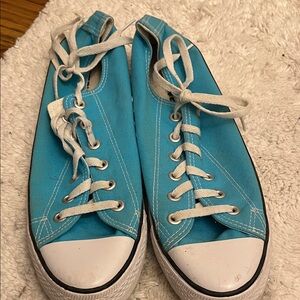 Converse Turquoise Canvas Sneakers with White Trim